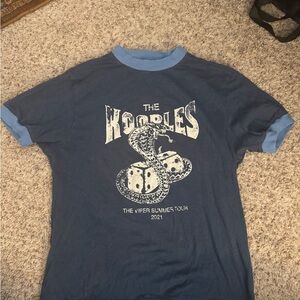 The Kooples Navy and Light Blue T-Shirt